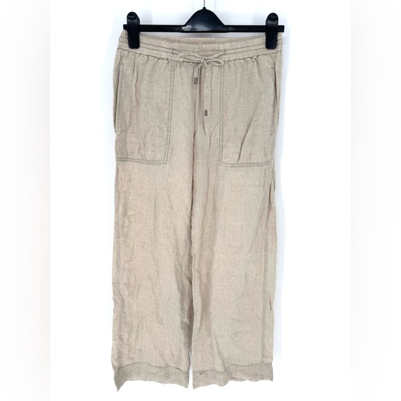 Eileen Fisher Women's Tan Linen Pants - Picture 1 of 7